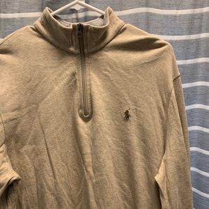 Polo Ralph Lauren half zip in tan
